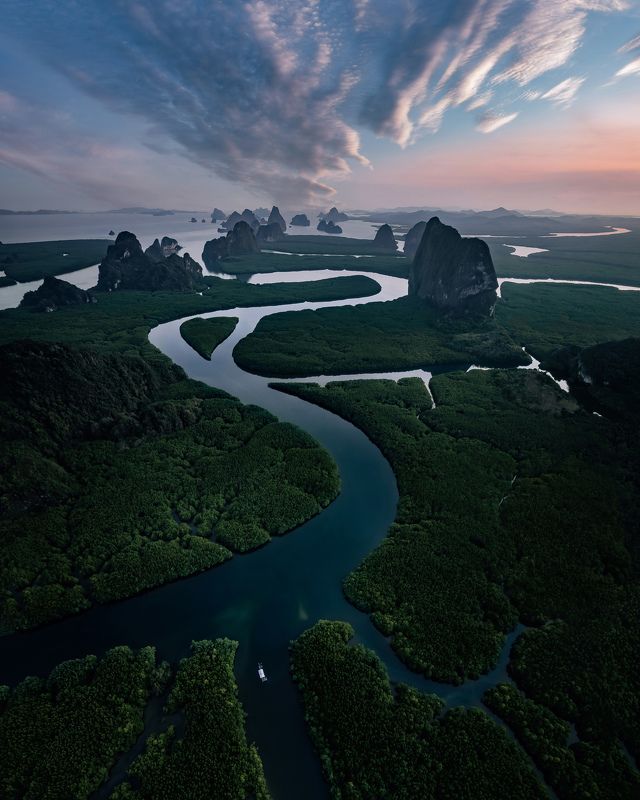 Phannga, Thailand, тай, таиланд Закат на Пхангнгеphoto preview