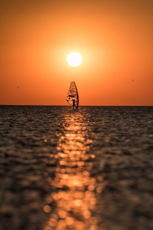 закат, море, солнце, вода, лето, серфинг, электрофойл, парус Должанское настроениеphoto preview