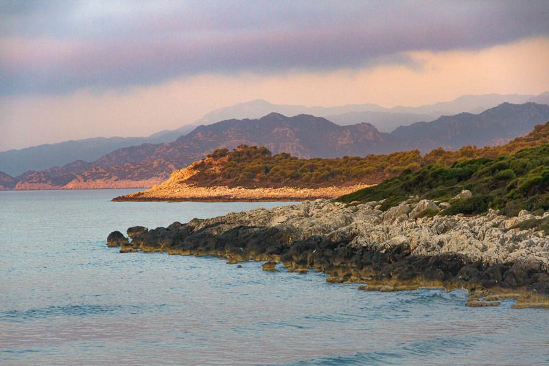 море, рассвет, закат, природа, пейзаж, горы, средиземное море, демре, турция, demre, turkey, Весна в мореphoto preview