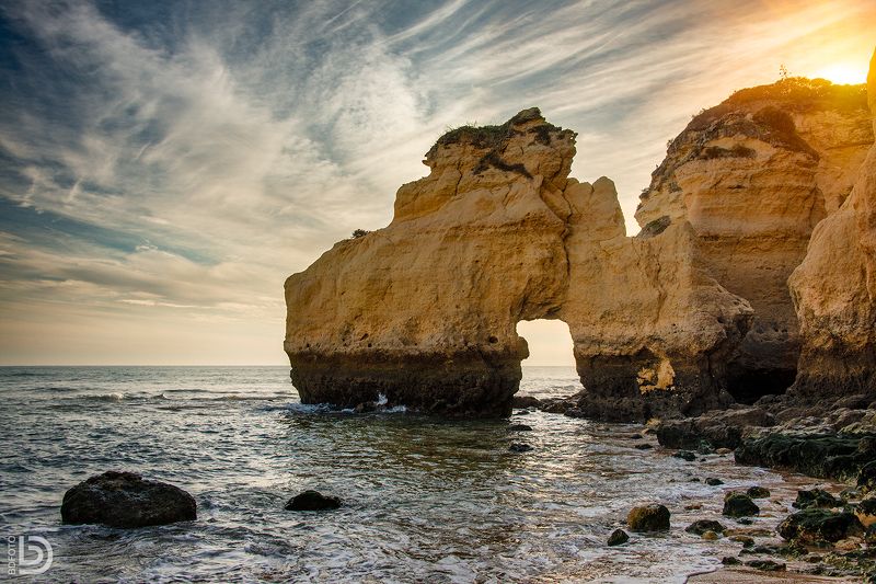 португалия, океан, portugal Побережье в Armação de Pera фото превью