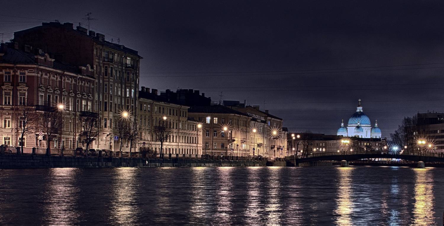 Вечерний вид с Фонтанки на Троицкий собор. Автор: Никифоров Сергей , Никифоров Сергей