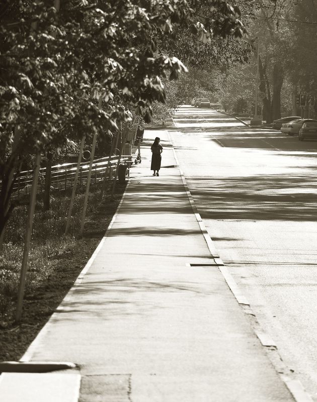 шаварёв, стрит, город, алматы, Lonely path.photo preview