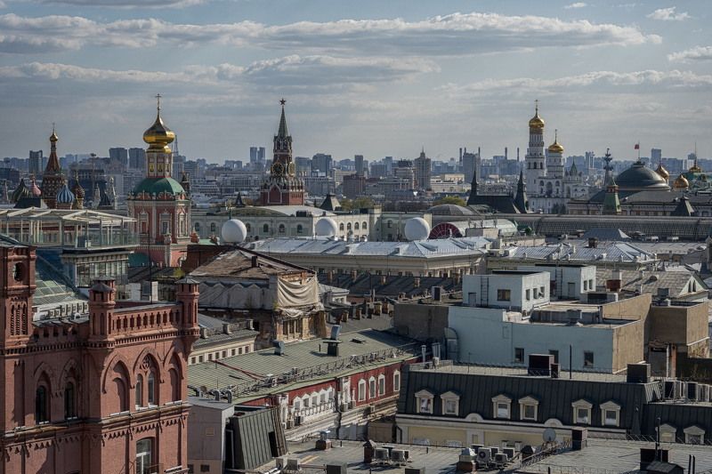 город, москва, высота, крыши С высоты птичьего...photo preview