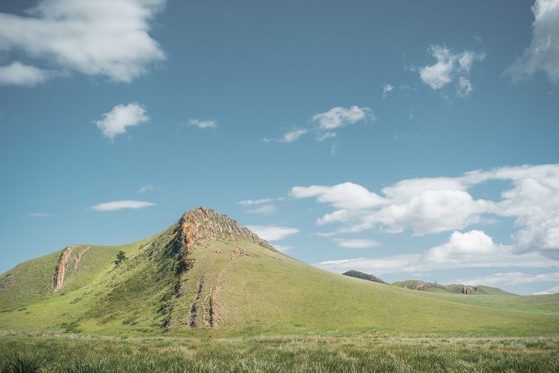 хакасия, пейзаж, степь, сибирь Драконьи хребтыphoto preview