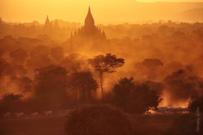 баган, вечер, закат Вечер в далекой странеphoto preview