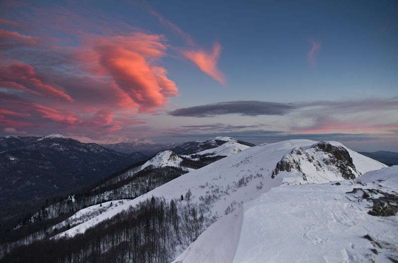Зимний закат на Семиглавойphoto preview