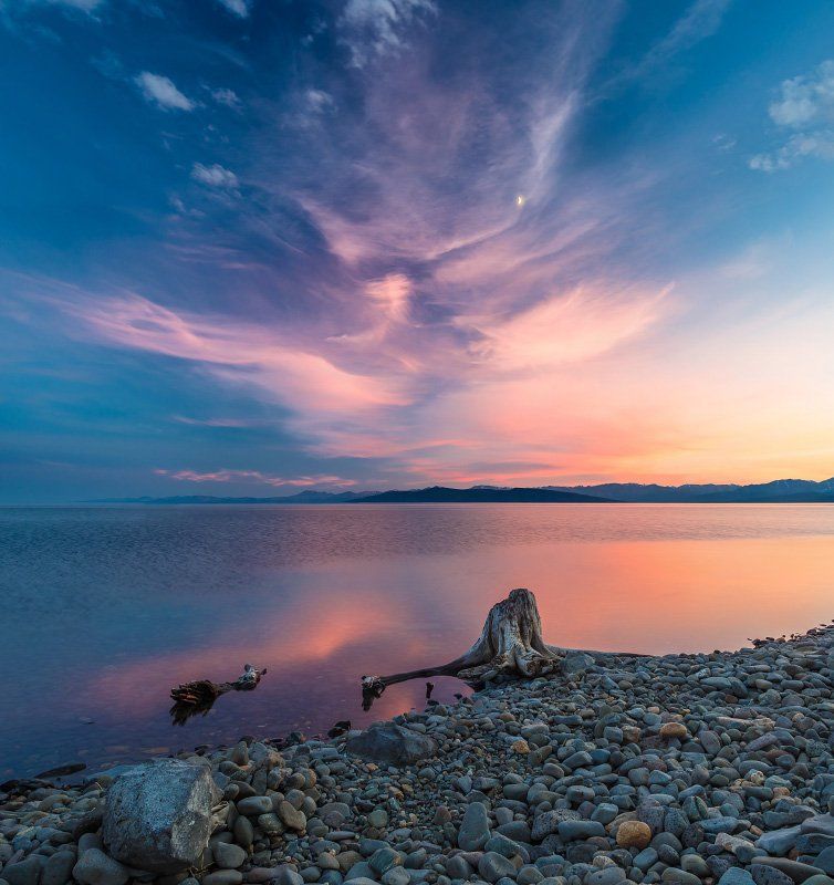 закат, монголия, хубсугул оз. Хубсугулphoto preview