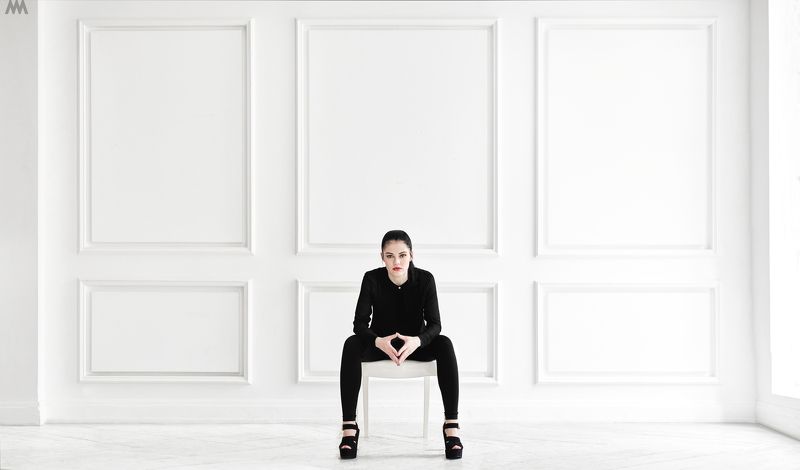 minimalism, minimalismo, white, girl, russia, mmstudio, чб, минимализм, модель, студия MNML 4Uphoto preview