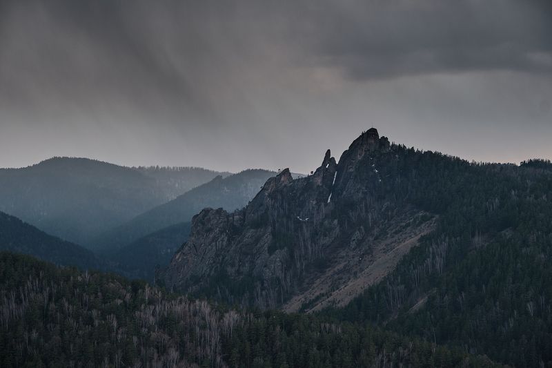 столбы, красноярские столбы, такмак, горы, красноярск Непогода в горах, непогода.photo preview