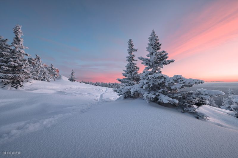 зюраткуль, урал, горы, зима, снег, рассвет, южный урал Утро на Зюраткульphoto preview