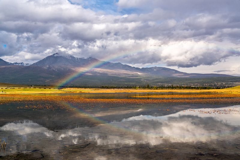 монголия, саяны, мунку-сардык, радуга Радуга на Окунёвом озере фото превью