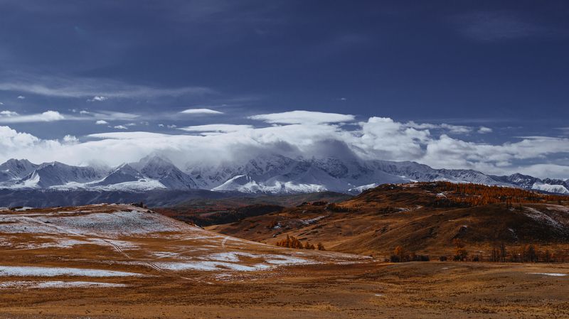 горы, горный алтай, чуйский тракт, пейзаж, алтай, дорога, россия, курай, степь Курайская степьphoto preview