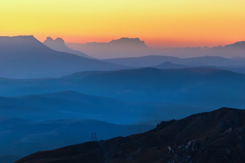 плато бермамыт  ,закат ,вечер, кчр,крачаево-черкесия ,гум-баши ,горы Плато Бермамыт ... фото превью