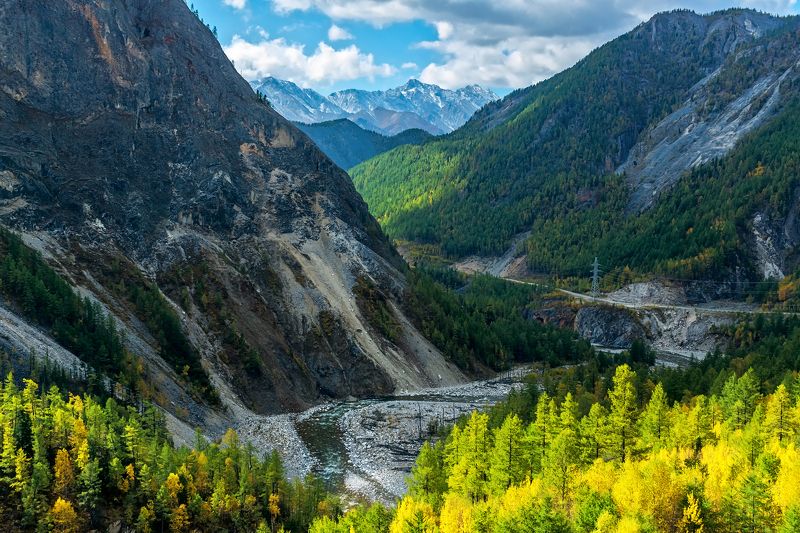 иркут, саяны, осень Ущелье Чёрного Иркута фото превью