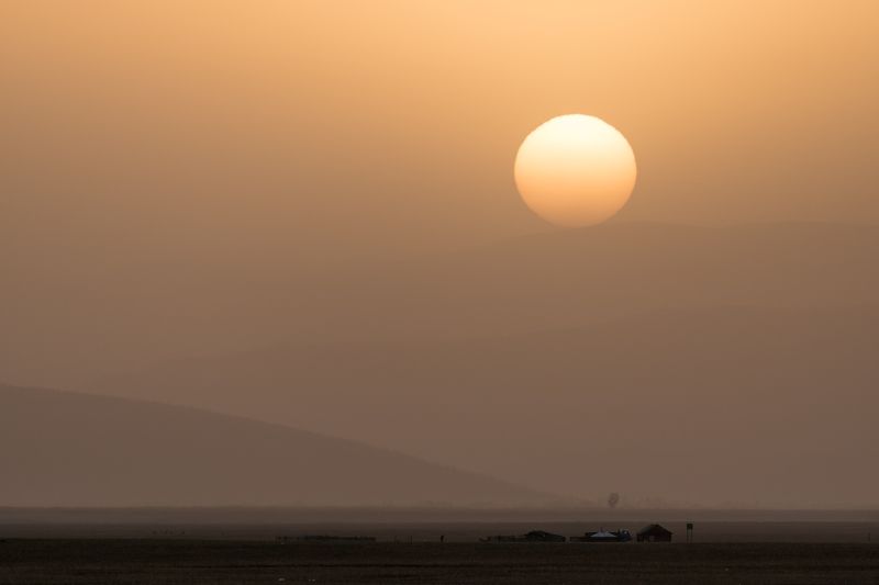 монголия, закат, дархатская котловина Закат над Дархатской котловиной фото превью