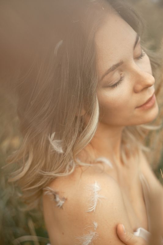 портрет, девушка, гелиос, лучи, блики, поле Аннаphoto preview