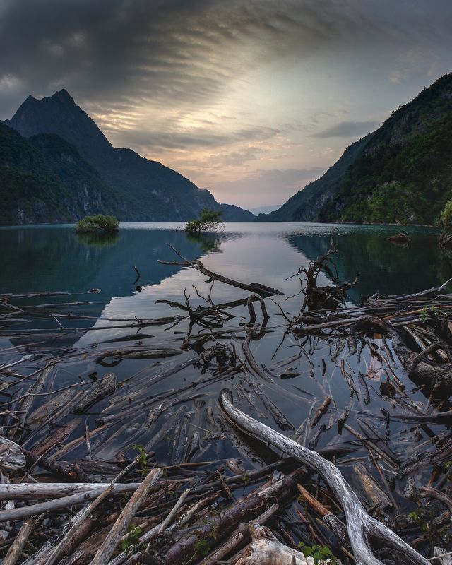italy, dolomiti, landscape, sunset, Lakephoto preview