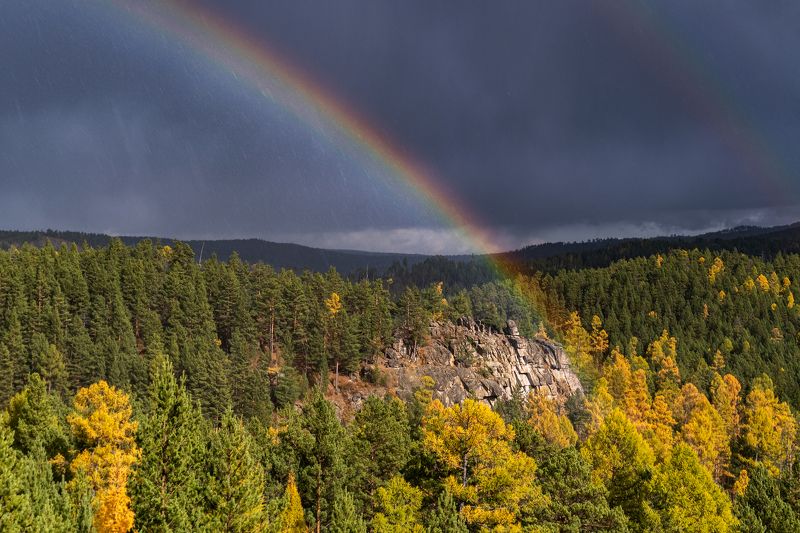 витязь, радуга, оскнь, олхинское плато Радуга над Витяземphoto preview