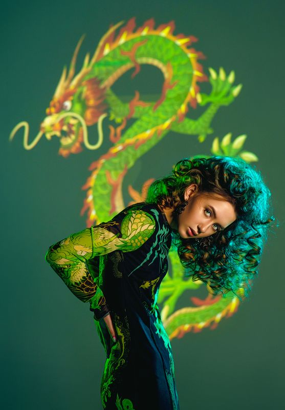 дракон, портрет, арт фотограф, красноярск, мода, стиль, модель, fashion, dragons, dragonfly, portrait Год драконаphoto preview
