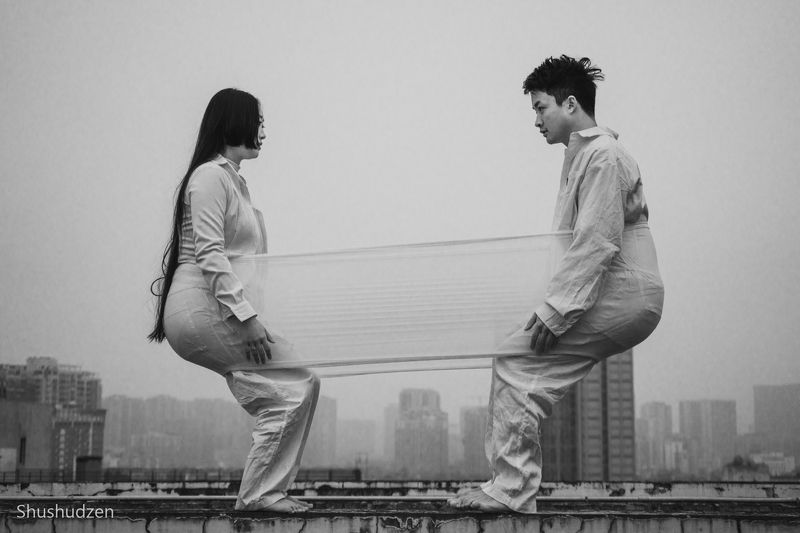 portrait, black and white, art, contemporary, dance, improvisation Relationsphoto preview