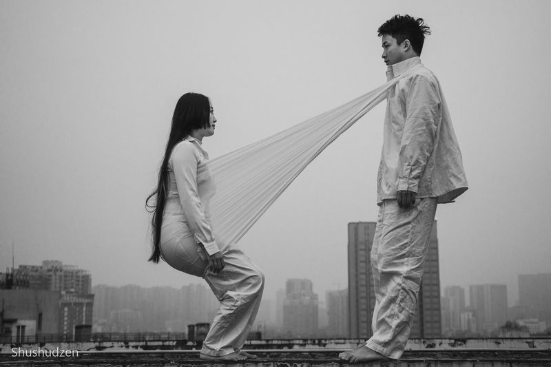 portrait, black and white, art, contemporary, dance, improvisation Relationsphoto preview