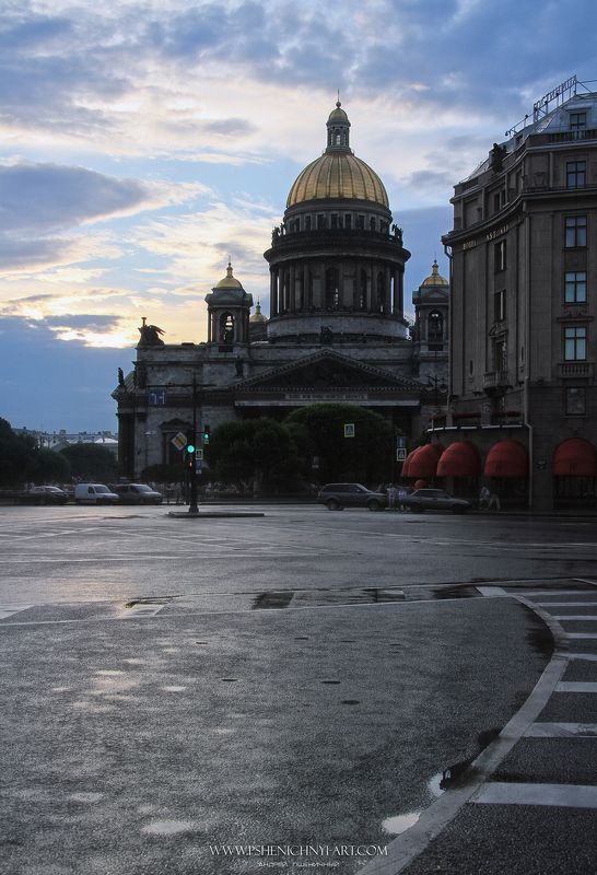 архитектура, городской пейзаж, петербург, исаакиевская площадь, собор На Исаакиевской площади после дождяphoto preview
