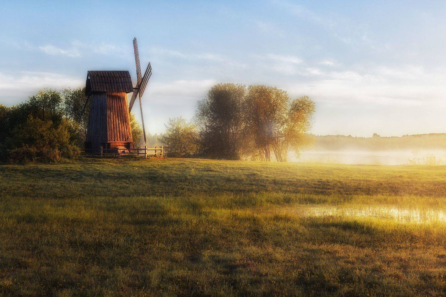 Рассвет в Михайловском. Автор: Владимир Липецких михайловское, пушкинские горы, псковская область, Владимир Липецких