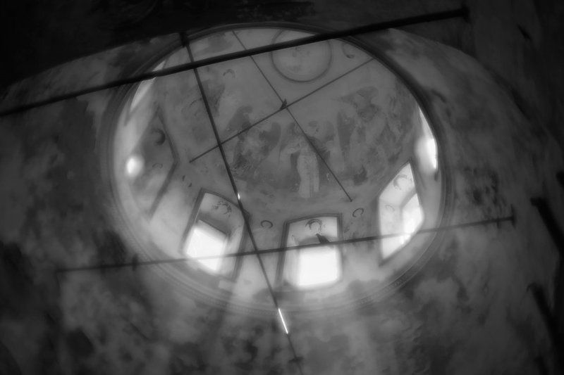 Храм старое черное белое путешествие Былое и явь...photo preview