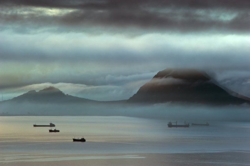 пейзаж море  Туманная бухта Находкаphoto preview