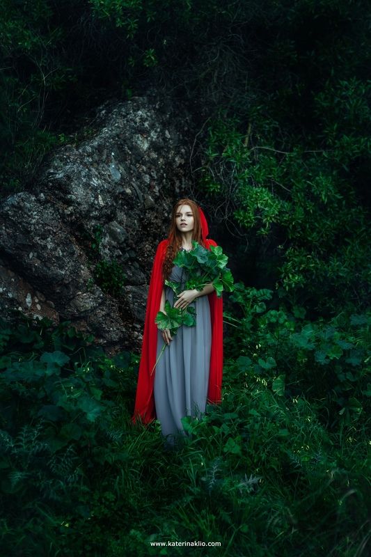 red, woman, model, cloak, girl, fairy, magic, magical, wonderful, foresl, beauty, beautiful, nature Red cloakphoto preview