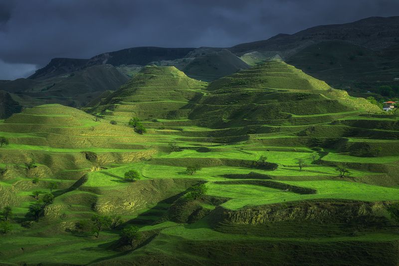 дагестан, пейзаж, пирамиды, террасы, россия, кавказ, фототур, красивый, зеленый, яркий Кегерские Пирамиды. Дагестанphoto preview