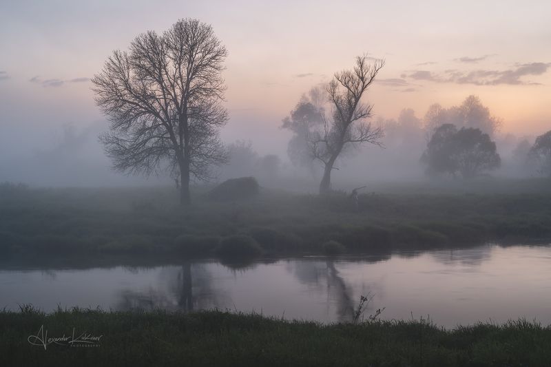 вечер,закат,пейзаж,угра,река,туман Вечерний туман...photo preview