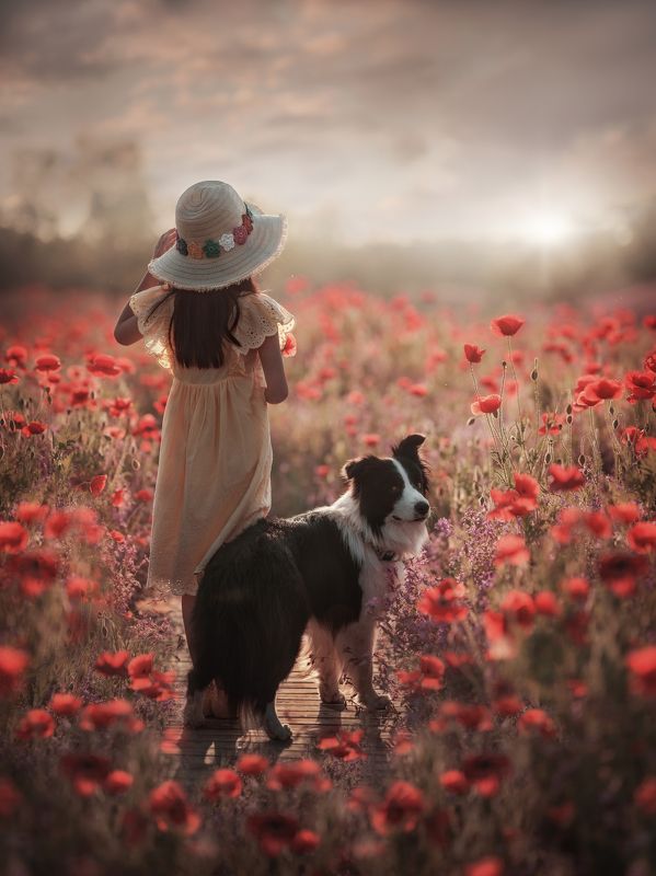 人像 儿童 宠物 狗 远方photo preview