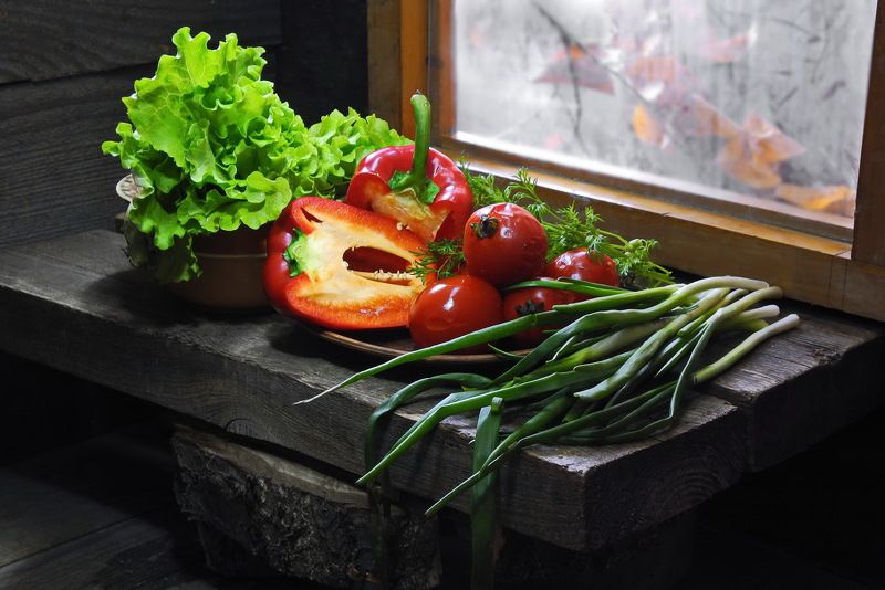 укроп, петрушка, салат, перец, овощи, дача, огород, Свежая зелень.photo preview