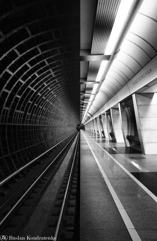 москва, метро, савеловская, савёловская, fine art, fineart, файн арт, fine art architecture, черное-белое, чб Станция метро Савёловскаяphoto preview