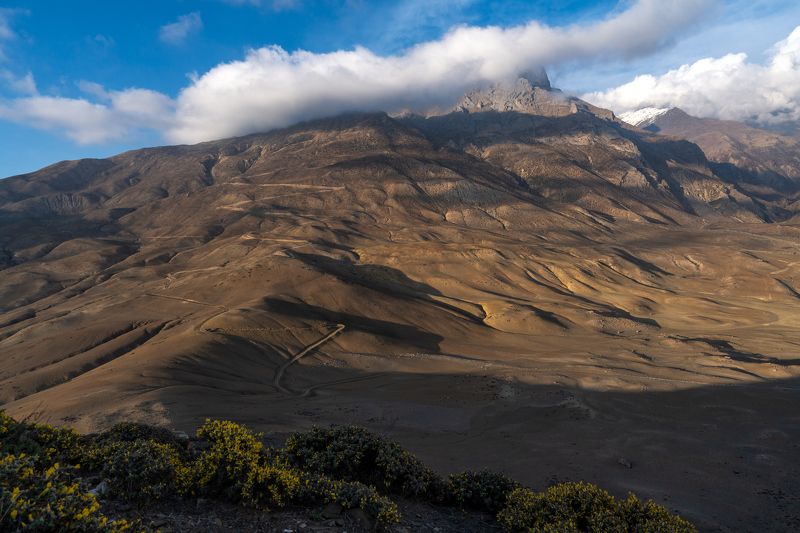 непал, гималаи, мустанг, муктинатх, закат, горы, nepal, himalaya, mustang, muktinath, sunset, mountains Дорога в Верхний Мустанг фото превью