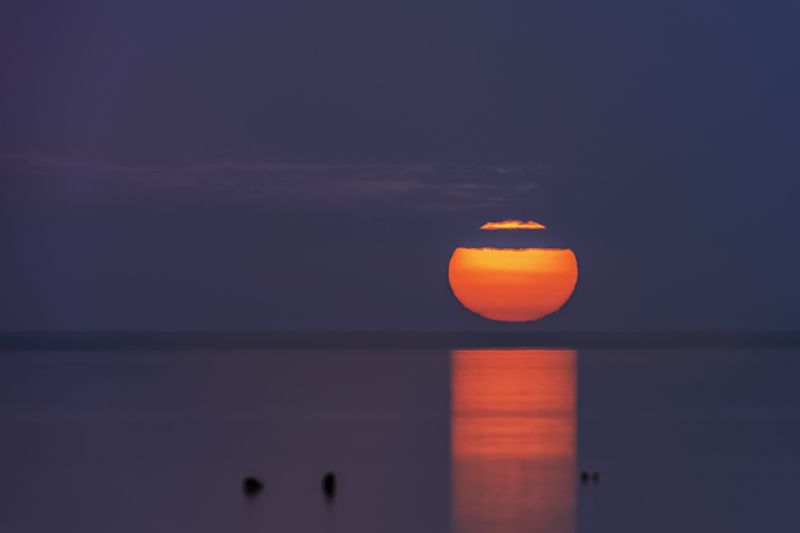 озеро, вечер, весна Вечера Эльтонаphoto preview