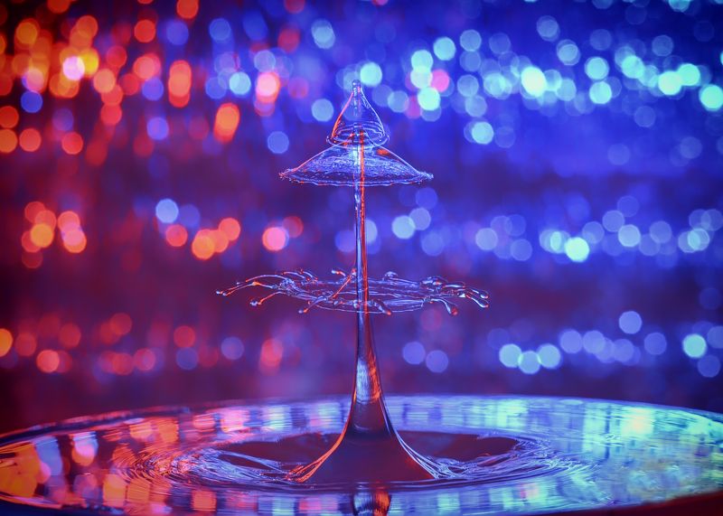 waterdrop,photography,abstract,liquid,art,color,light Drop and Bokehphoto preview