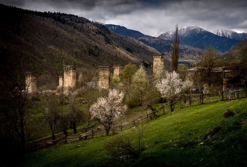 georgia, mestia, svaneti, грузия, местия, сванетия, сванские башни, нд, кавказ, georgia нд Весна в Сванетииphoto preview