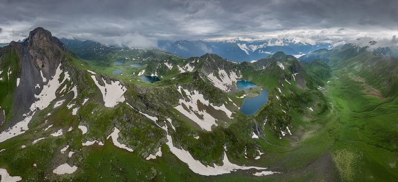 кчр, фототур, яковлевфототур, загеданские, иметеринские, озеро, безмолвия Панорама Загеданских озерphoto preview