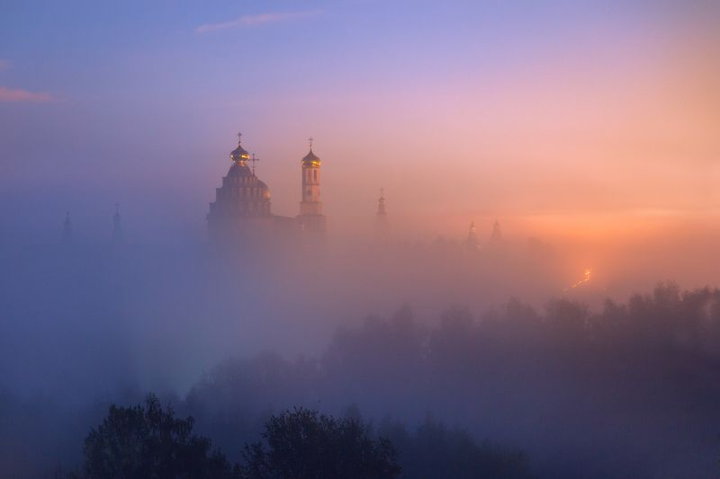 истра, храм, туман, подмосковье Истринские туманыphoto preview