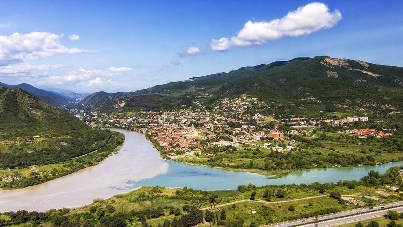 город,слияние рек. Мцхета.photo preview