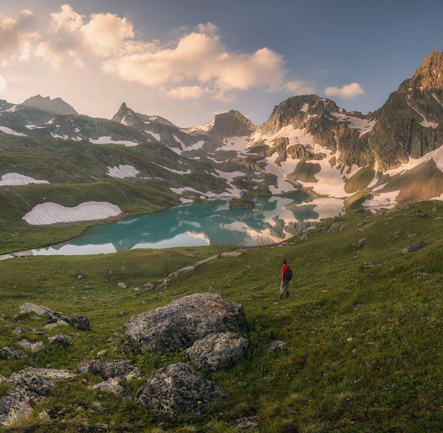 Утро у озера Безмолвия. Автор: Мысливцев Николай западный кавказ, имеретинский узел, озеро безмолвия, утро, леть, Мысливцев Николай