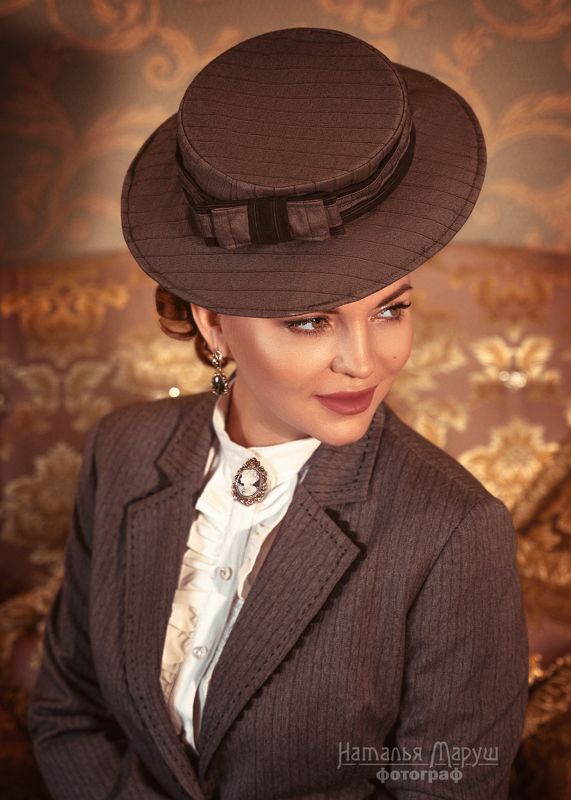 портрет, исторический, серебряный век, 19, век, прошлого, шляпка, нежно В стиле Серебряного векаphoto preview