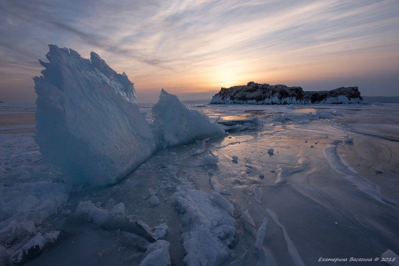 байкал, рассвет, озеро, зима, лед, торосы Затишье после бури...photo preview