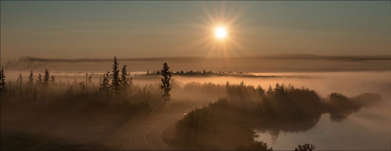 Пнйзаж, Туман солнце Над утренним туманомphoto preview