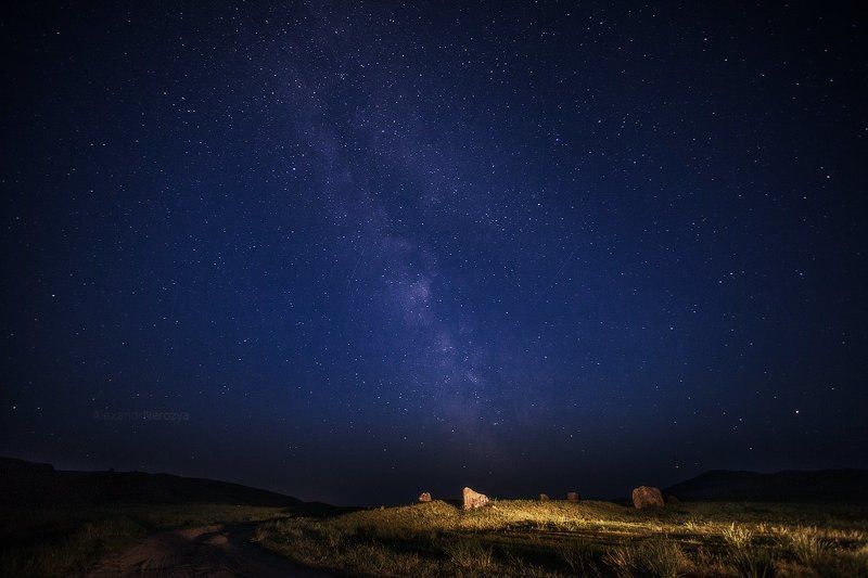 борец, звезды, камни, менгиры, млечный путь, ночной пейзаж, ночь, россия, хакасия Вечностьphoto preview