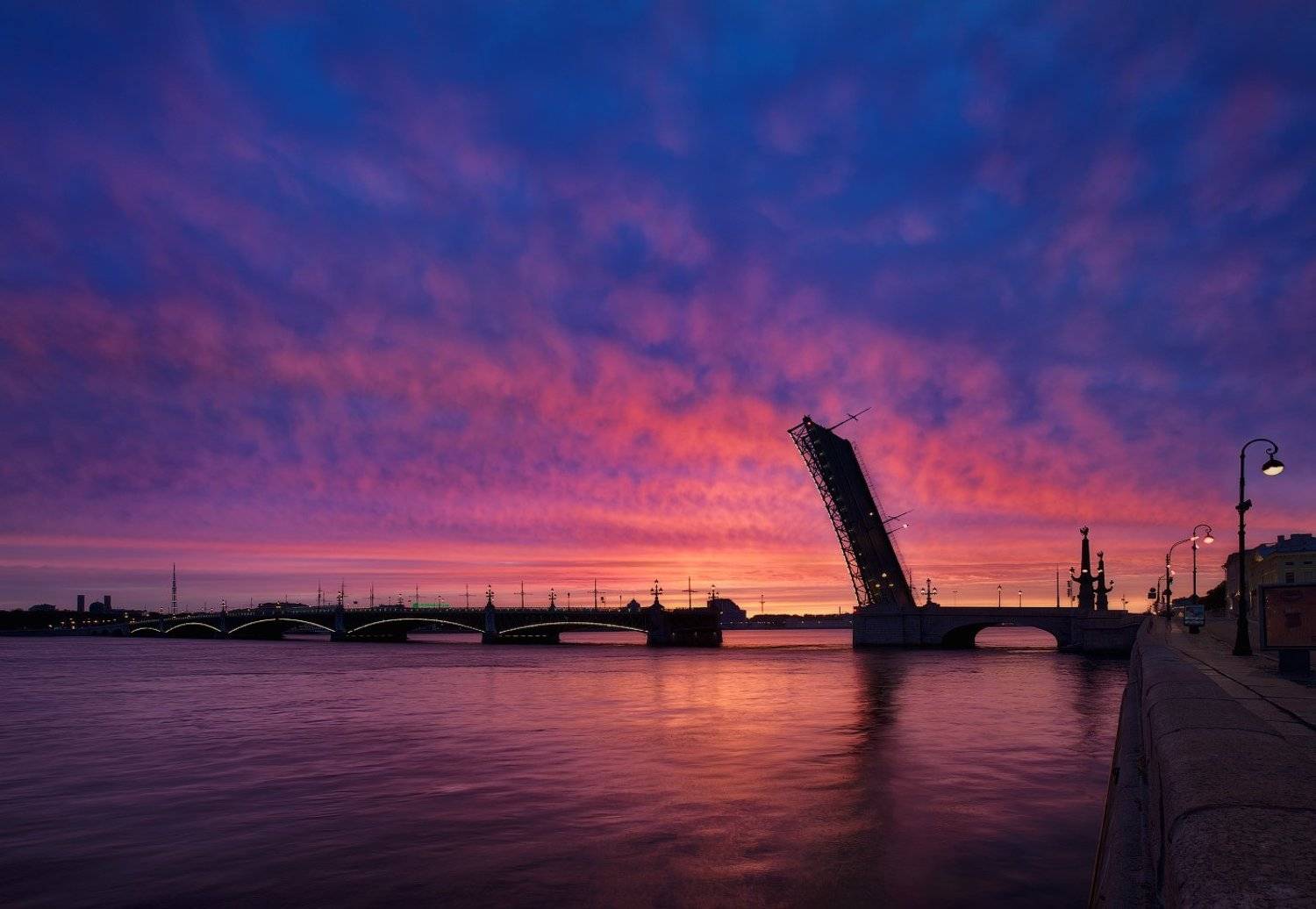 Белые ночи, Лето, Нева, Рассвет, Санкт петербург, Троицкий мост, Сергей Лукс