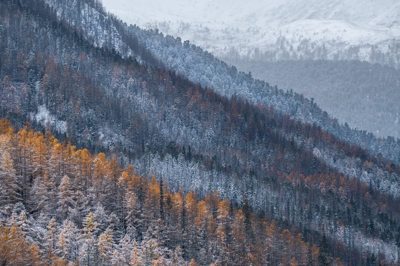 саяны, бурятия, тункинские гольцы Из осени в зимуphoto preview