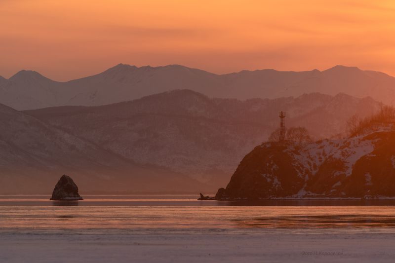 Закат вечер Камчатка Закат над бухтойphoto preview